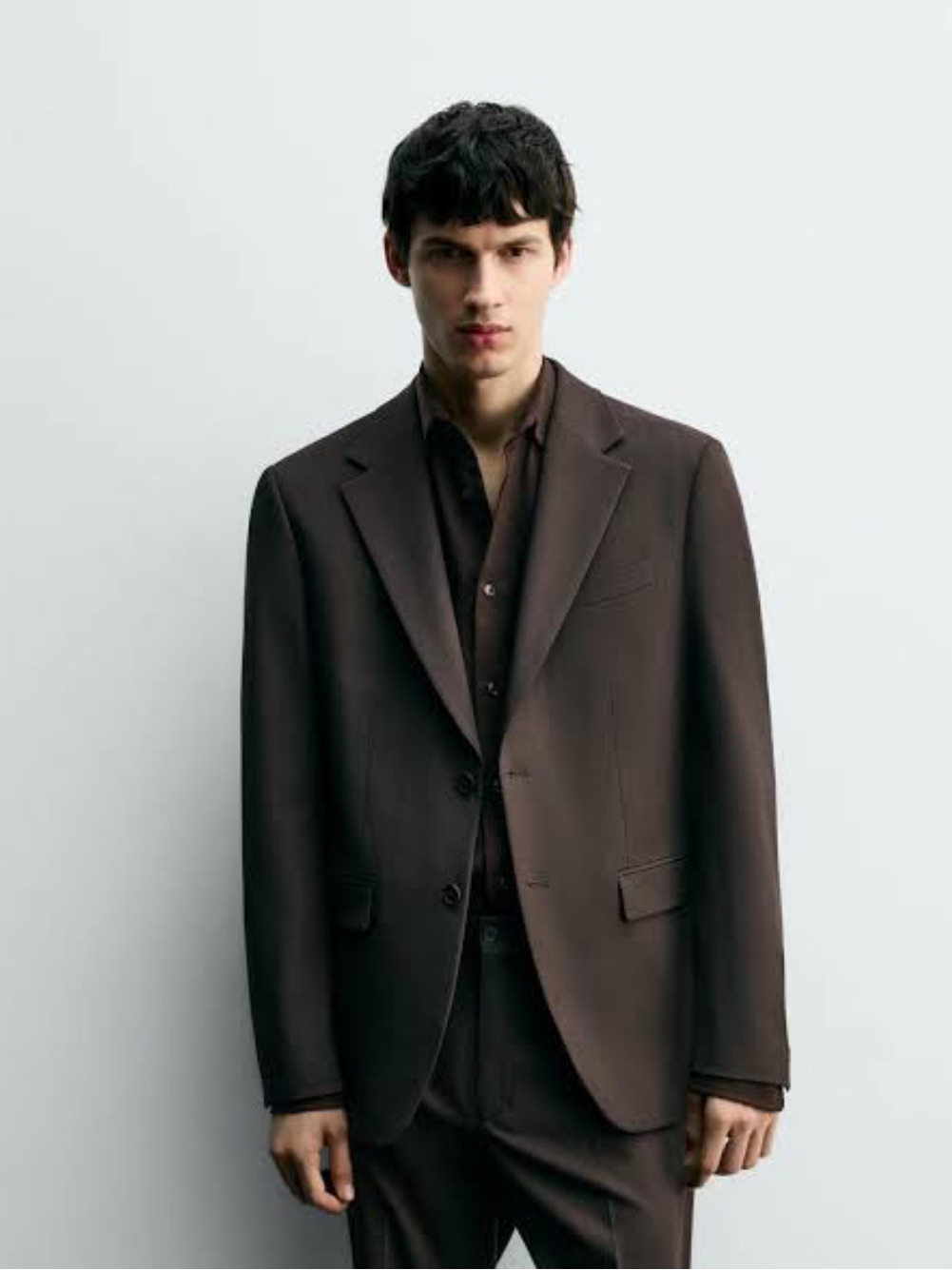 Zara Man Nwt Comfort Suit Blazer Brown 9621/321
